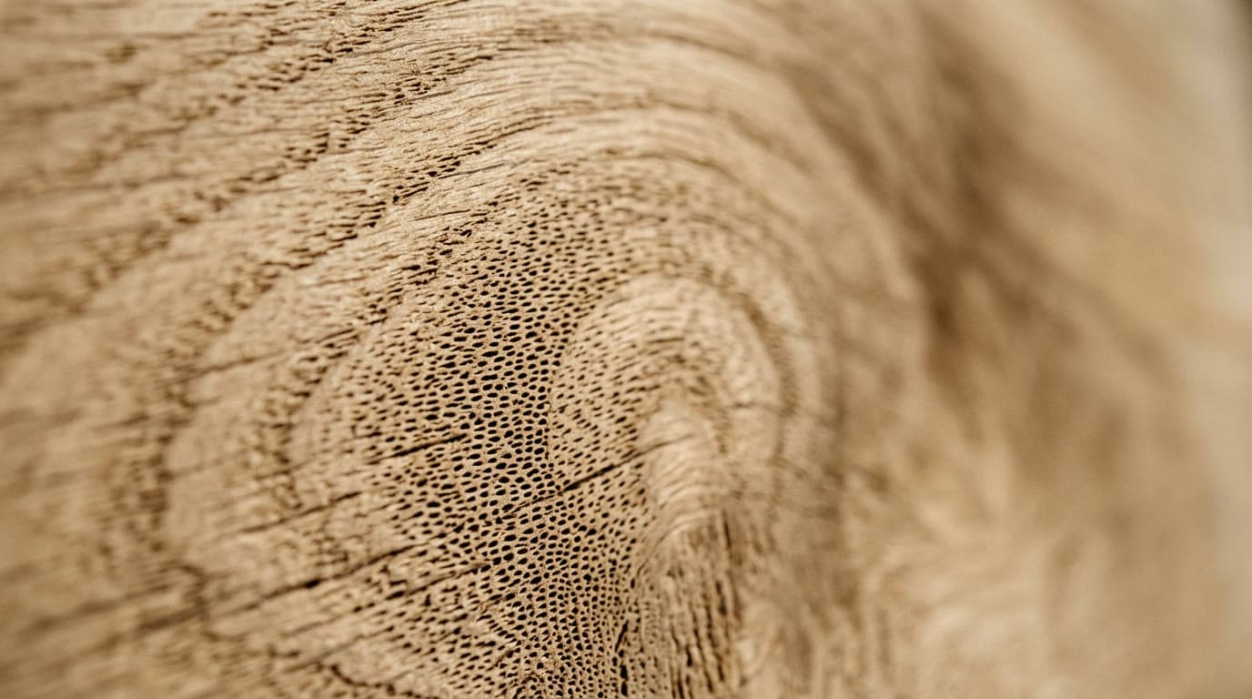 White oak grain, close up